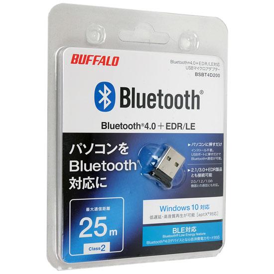 BUFFALO　Bluetooth 4.0＋EDR/LE Class2対応 USBマイクロアダプター　BSBT4D200BK 商品画像1：オンラインショップ　エクセラー