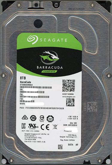 SEAGATE製HDD　ST8000DM004　8TB SATA600