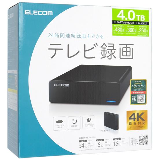 ELECOM　外付ハードディスク　ELD-FTV040UBK
