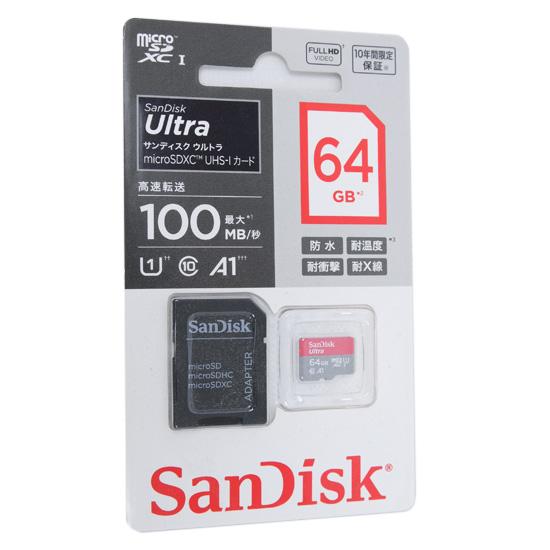 SanDisk　microSDXCメモリーカード　SDSQUAR-064G-JN3MA　64GB 商品画像1：オンラインショップ　エクセラー