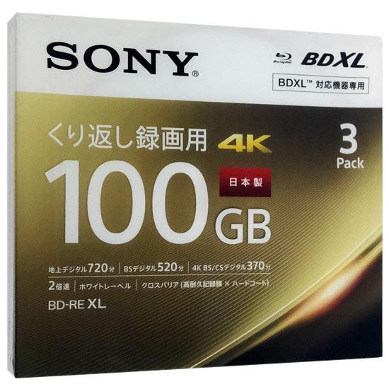 SONY　ブルーレイディスク 3BNE3VEPS2　BD-RE XL 2倍速 3枚組 商品画像1：オンラインショップ　エクセラー