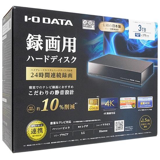 I-O DATA　録画用ハードディスク 3TB AVHD-AUTB3S　ブラック