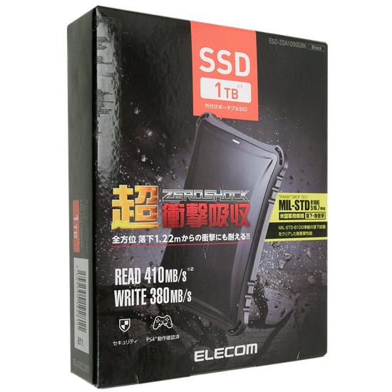 ELECOM　外付けポータブルSSD　ESD-ZSA0500GBK　ブラック