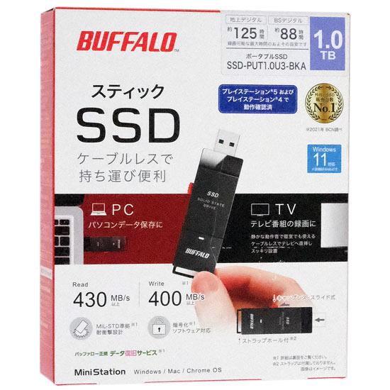 BUFFALO　外付けSSD　SSD-PUT1.0U3-BKA　ブラック