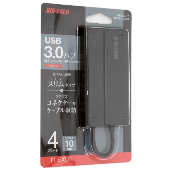 BUFFALO　USB3.0ハブ 4ポート　BSH4U130U3BK　ブラック 商品画像1：オンラインショップ　エクセラー