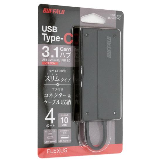 BUFFALO　USB3.0ハブ 4ポート　BSH4U130C1BK　ブラック 商品画像1：オンラインショップ　エクセラー