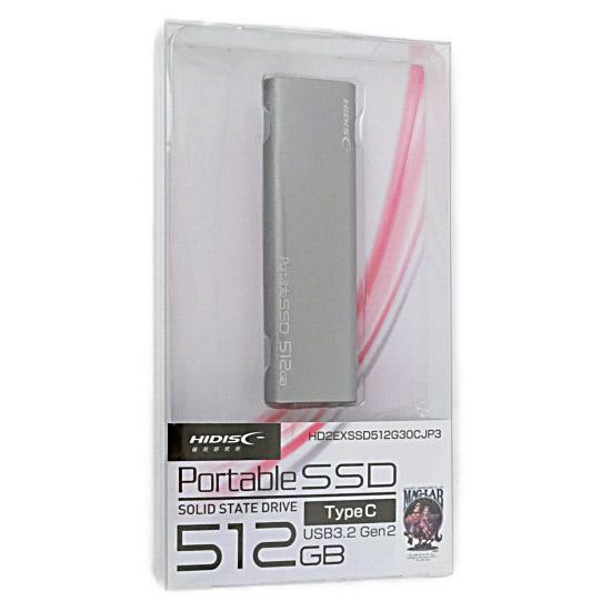 HI-DISC　外付けSSD 512GB　HD2EXSSD512G30CJP3