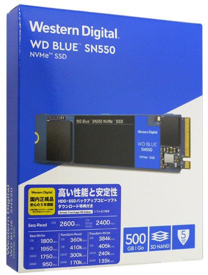 Western Digital製 SSD　WD Blue SN550 NVMe WDS500G2B0C　500GB