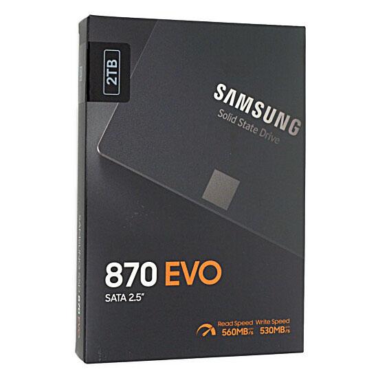 SAMSUNG　2.5インチ SSD　870 EVO MZ-77E2T0B/IT　2TB
