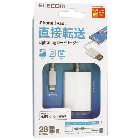 ELECOM　カードリーダー　MR-LC201WH　Lightning/microUSB 28in1 ホワイト