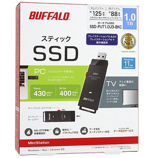 BUFFALO　外付けSSD　SSD-PUT1.0U3-BKC　ブラック