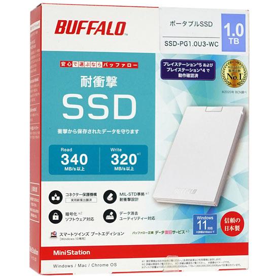 BUFFALO　外付けSSD　SSD-PG1.0U3-WC　1.0TB　ホワイト
