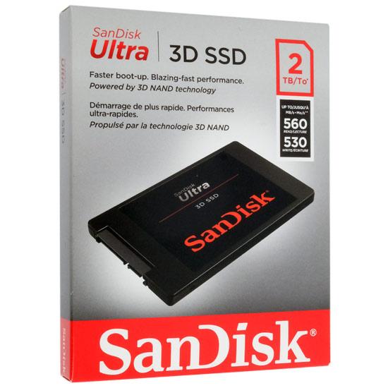 SANDISK　Ultra 3D SSD 2TB　SDSSDH3-2T00-G25 商品画像1：オンラインショップ　エクセラー