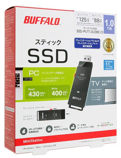 BUFFALO　外付けSSD　SSD-PUT1.0U3BC/D　ブラック
