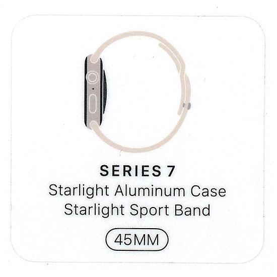 APPLE　Apple Watch Series 7 GPSモデル 45mm MKN63J/A　スターライトスポーツバンド 商品画像1：オンラインショップ　エクセラー