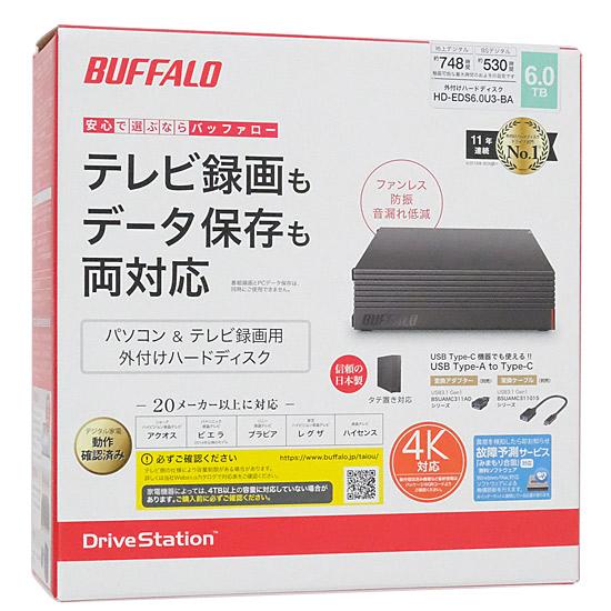 BUFFALO製外付HD　HD-EDS6.0U3-BA　6.0TB ブラック