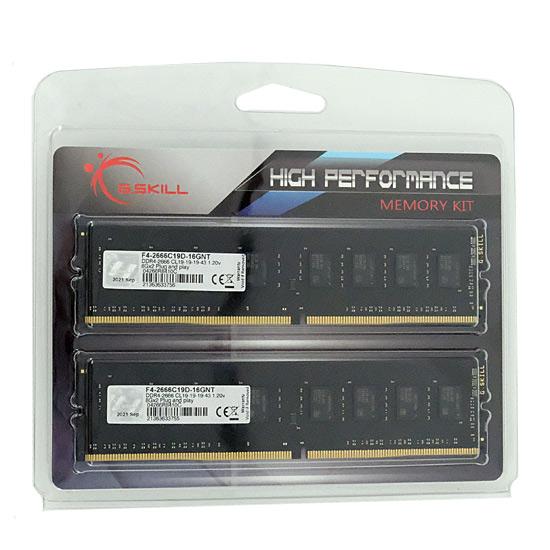 G.Skill　F4-2666C19D-16GNT　DDR4 PC4-21300 8GB 2枚組