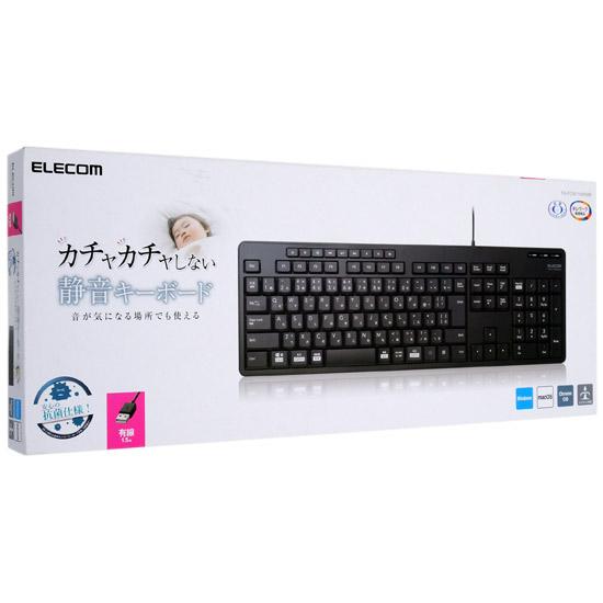 ELECOM　有線静音フルキーボード TK-FCM114SKBK　ブラック