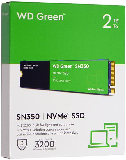 Western Digital製　WD Green SN350 NVMe WDS200T3G0C　2TB