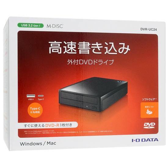 I-O DATA製　外付け DVDドライブ　DVR-UC24