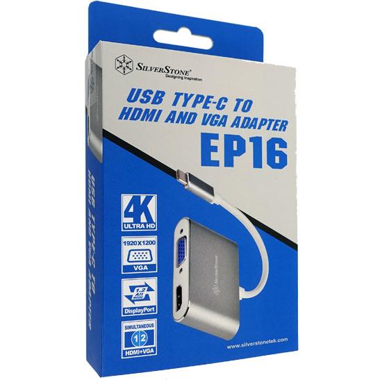 SILVERSTONE　変換アダプタ SST-EP16C　チャコールグレー