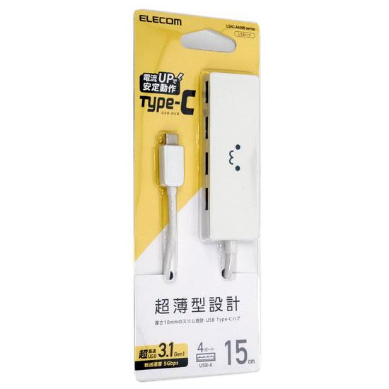 ELECOM製　USB Type-C接続4ポートUSB3.1ハブ　U3HC-A429BWF　ホワイトフェイ･･･