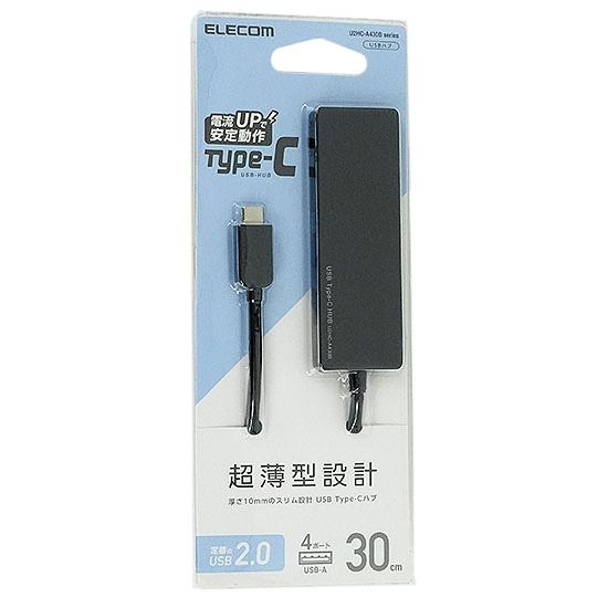 ELECOM製　USB Type-C接続4ポートUSB2.0ハブ　U2HC-A430BBK　ブラック