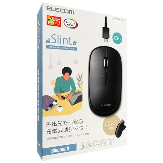 ELECOM　充電式 Bluetooth4.2薄型マウス Slint4ボタン　M-TM15BBBK　ブラック