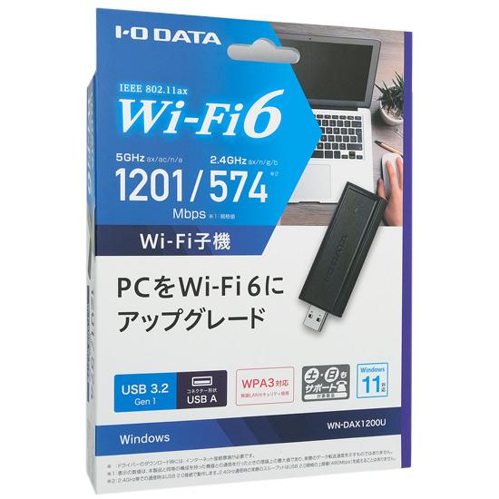 I-O DATA製　Wi-Fi 6 対応 Wi-Fi子機　WN-DAX1200U