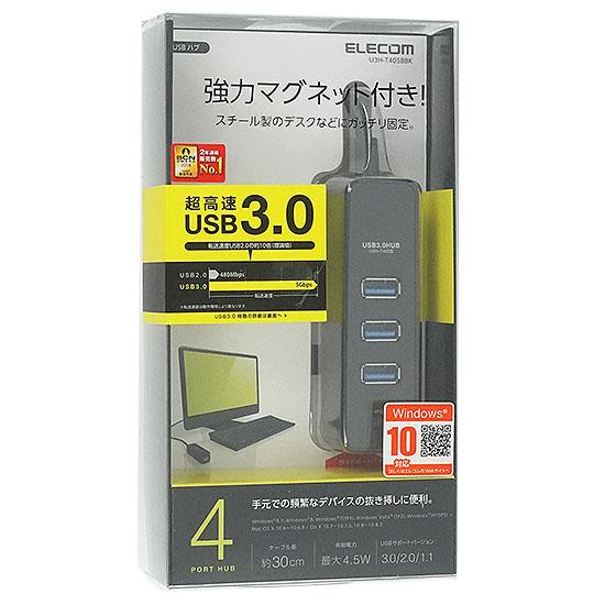 ELECOM製　マグネット付き4ポートUSB3.0ハブ　U3H-T405BBK　ブラック