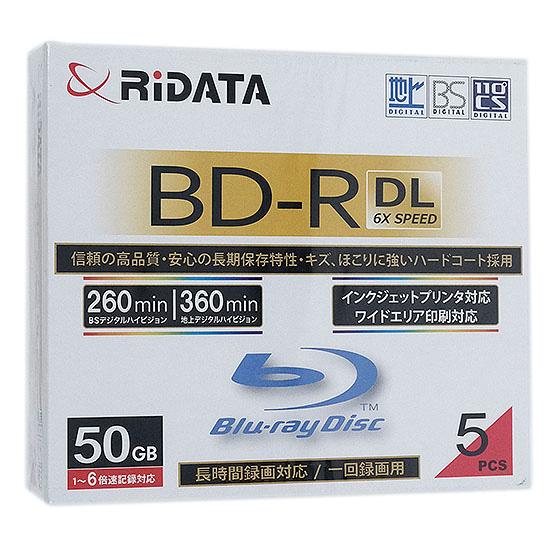 RiTEK　ブルーレイディスク RIDATA BD-R260PW 6X.5P SC A　BD-R DL 6倍速 5枚･･･