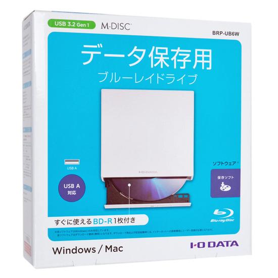 I-O DATA製 ポータブルBlu-rayドライブ BRP-UB6Wの通販なら