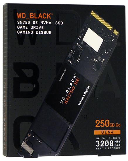 Western Digital製　内蔵SSD 250GB WD Black SN750 SE NVMe WDS250G1B0E 商品画像1：オンラインショップ　エクセラー