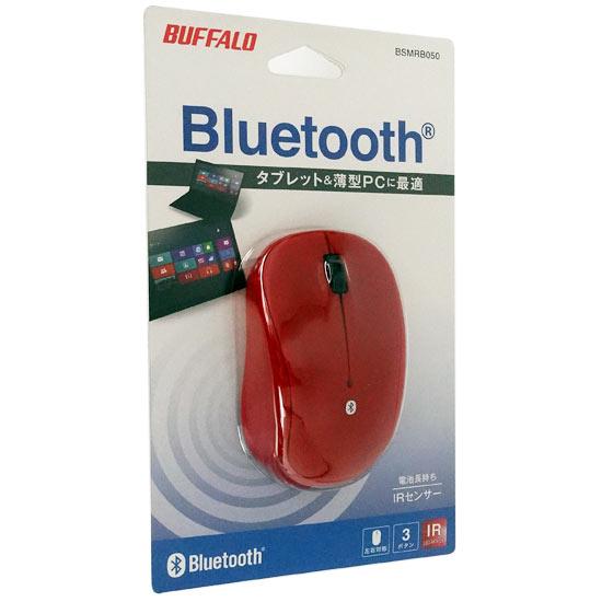 BUFFALO　Bluetooth内蔵 IR LED光学式 3ボタンマウス BSMRB050RD　レッド