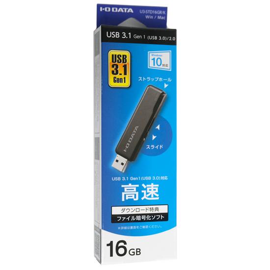 I-O DATA　USBメモリ U3-STD16GR/K　16GB ブラック