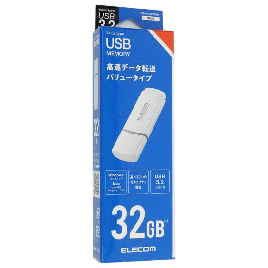 ELECOM　キャップ式USB3.2 Gen1メモリ　MF-HTU3B032GWH　32GB ホワイト