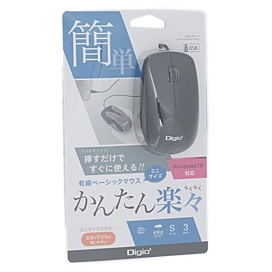 ナカバヤシ　有線3ボタン光学式マウス Digio2 MUS-UKT114BK　ブラック