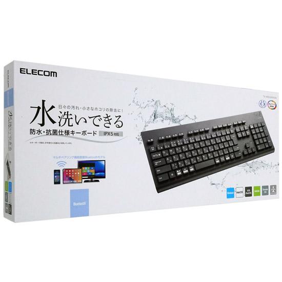 ELECOM　洗える 抗菌 Bluetoothキーボード TK-WS03BMKBK　ブラック