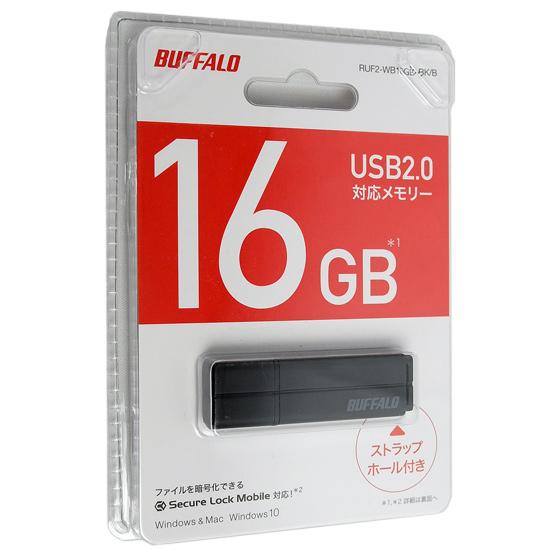 BUFFALO製　USBメモリー RUF2-WB16GB-BK/B　16GB ブラック