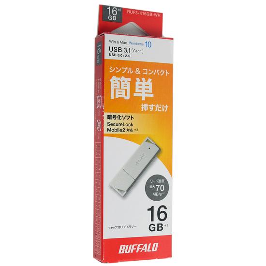 BUFFALO　USB3.0用 USBメモリー　RUF3-K16GB-WH　16GB ホワイト