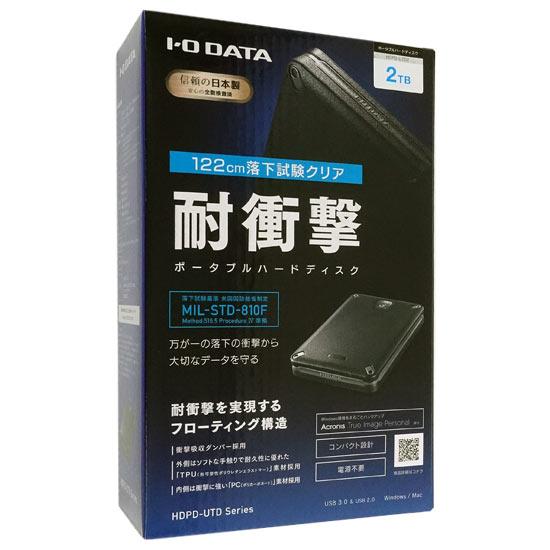 I-O DATA　耐衝撃ポータブルハードディスク　HDPD-UTD2　2TB