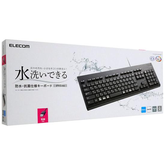 ELECOM　洗える 抗菌 有線キーボード TK-WS01UMKBK　ブラック