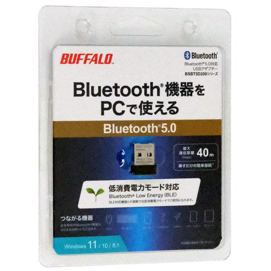 BUFFALO　Bluetooth ver5.0＋EDR/LE対応 USBアダプター　BSBT5D200BK