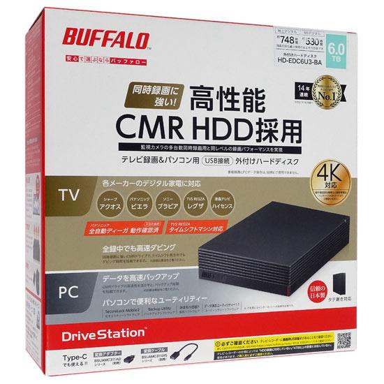 BUFFALO製外付HD　HD-EDC6U3-BA　6TB