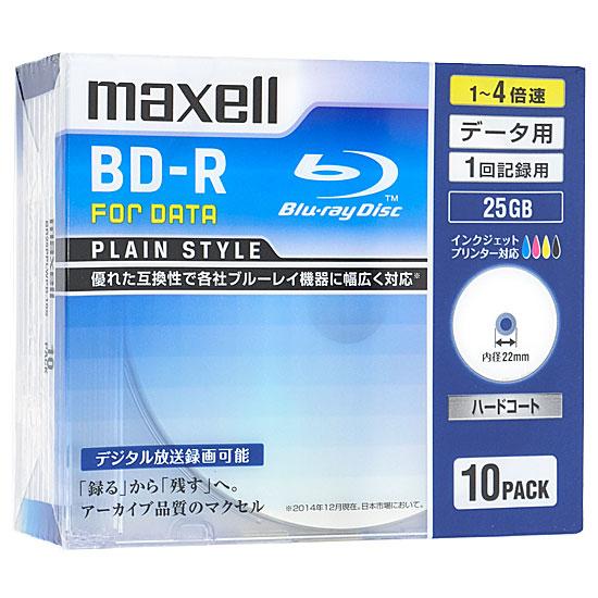 maxell　データ用 BD-R 4倍速 10枚組　BR25PPLWPB.10S