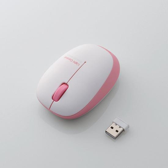 ELECOM製　ワイヤレスBlueLEDマウス M-BL20DBPN　ピンク