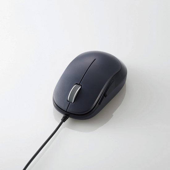ELECOM　5ボタンBlueLED有線マウス M-Y9UBBK　ブラック