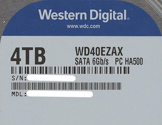 Western Digital製HDD WD40EZAX 4TB SATA600 5400の通販なら