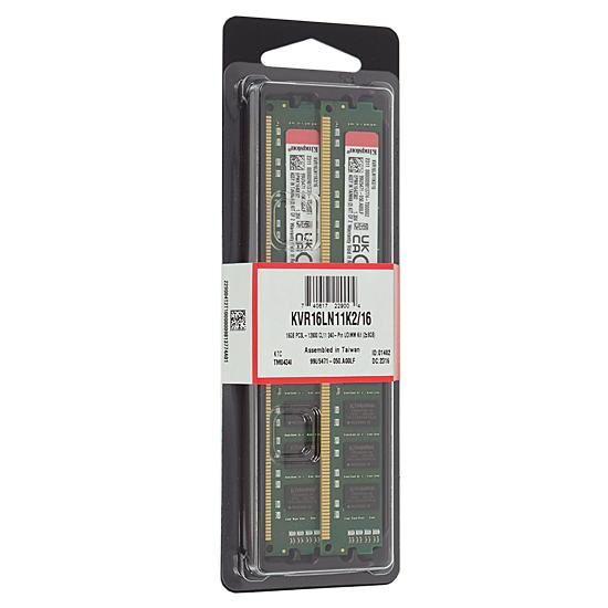 Kingston製　KVR16LN11K2/16　DDR3L PC3L-12800 8GB 2枚組 商品画像1：オンラインショップ　エクセラー