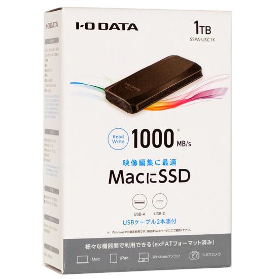 I-O DATA　ポータブルSSD 1TB　SSPA-USC1K